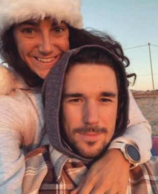 Maggie Steffens with her partner.